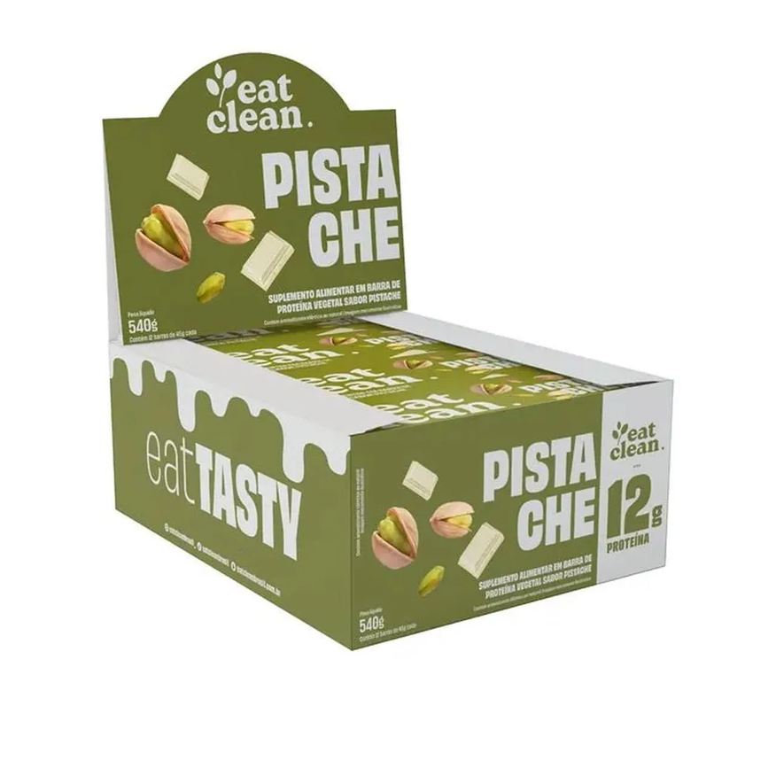 Eat Clean Barrinha de Proteina - 12 Barras 45g Pistache