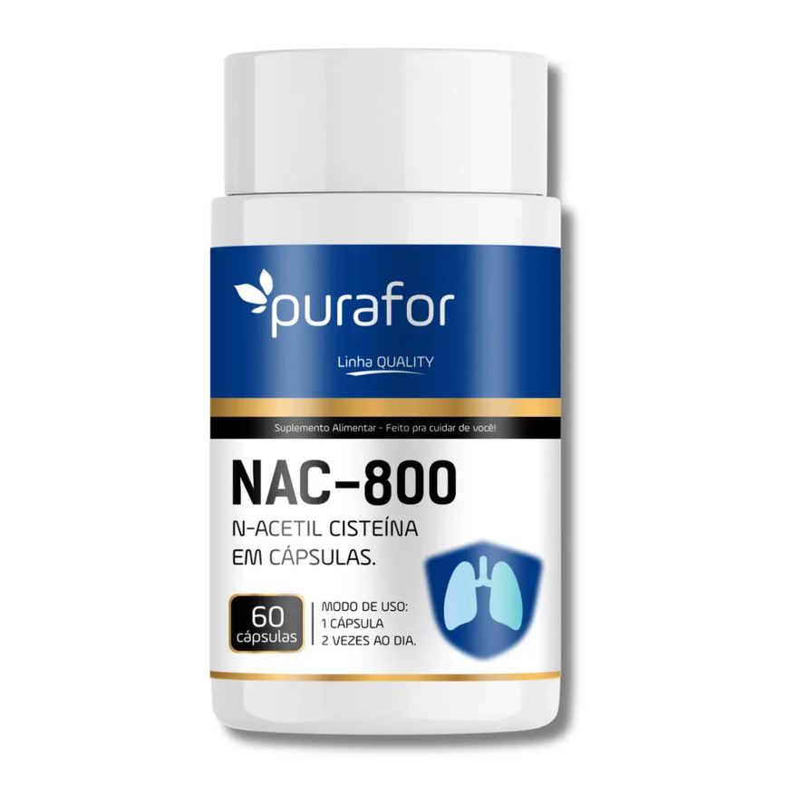 Purafor Nac 800 – N-Acetil Cisteína 800mg Saúde Respiratória