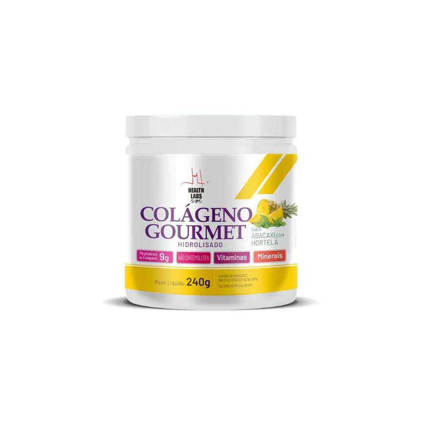 Health Labs Colágeno Gourmet 240g Abacaxi com Hortelã