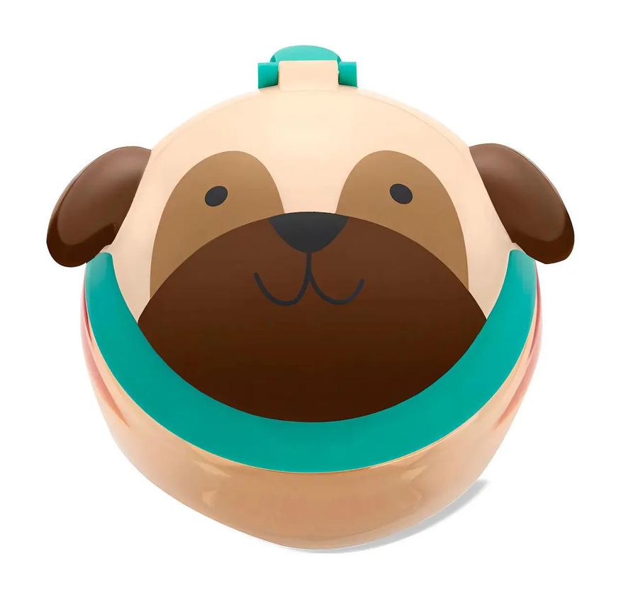 Skip Hop Porta Snack Zoo Cachorro Pug Cor Marrom