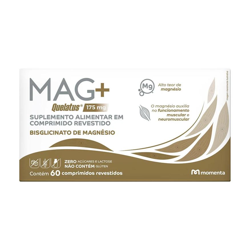 Mag Quelatus Magnésio Bisglicinato Mag+ Quelatus 175mg 60 comprimidos