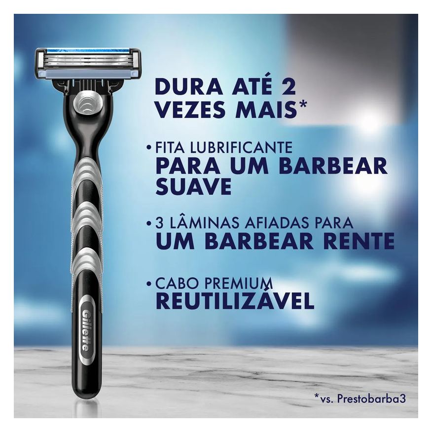 Gillette Carga para Aparelho de Barbear Mach3 com 2 unidades