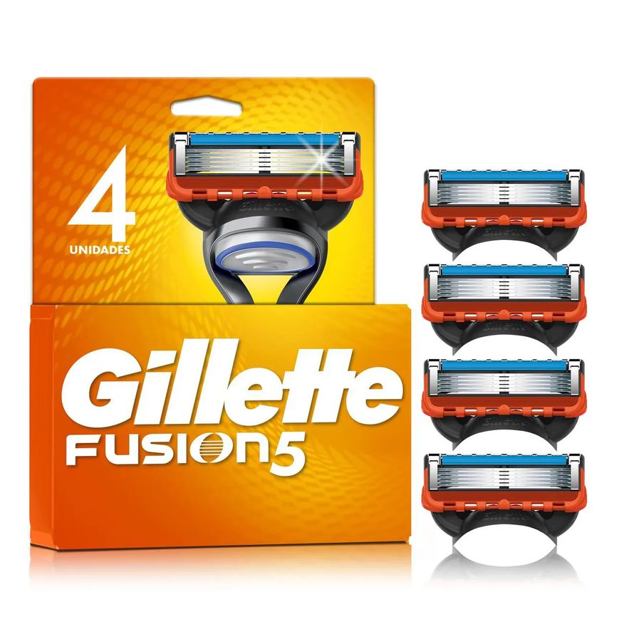 Gillette Carga para Aparelho de Barbear Fusion 5 - 4 unidades