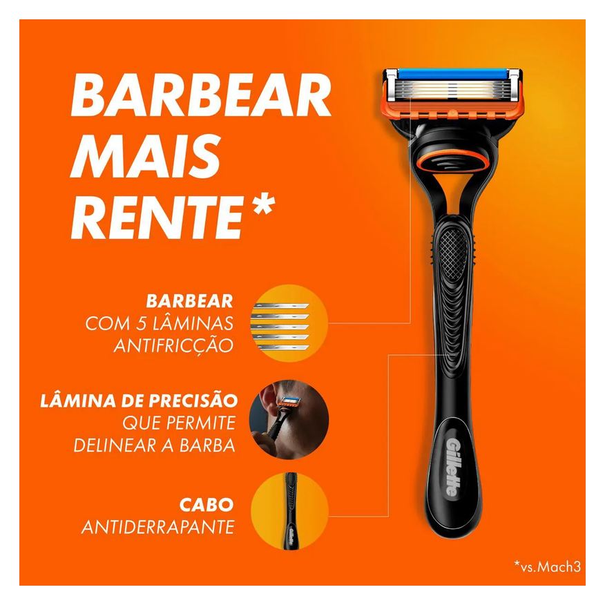 Gillette Carga para Aparelho de Barbear Fusion 5 - 4 unidades