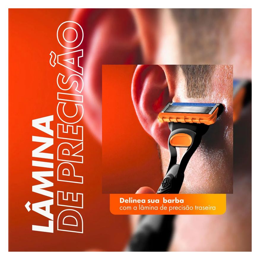 Gillette Aparelho de Barbear Fusion 5 com 1 unidade