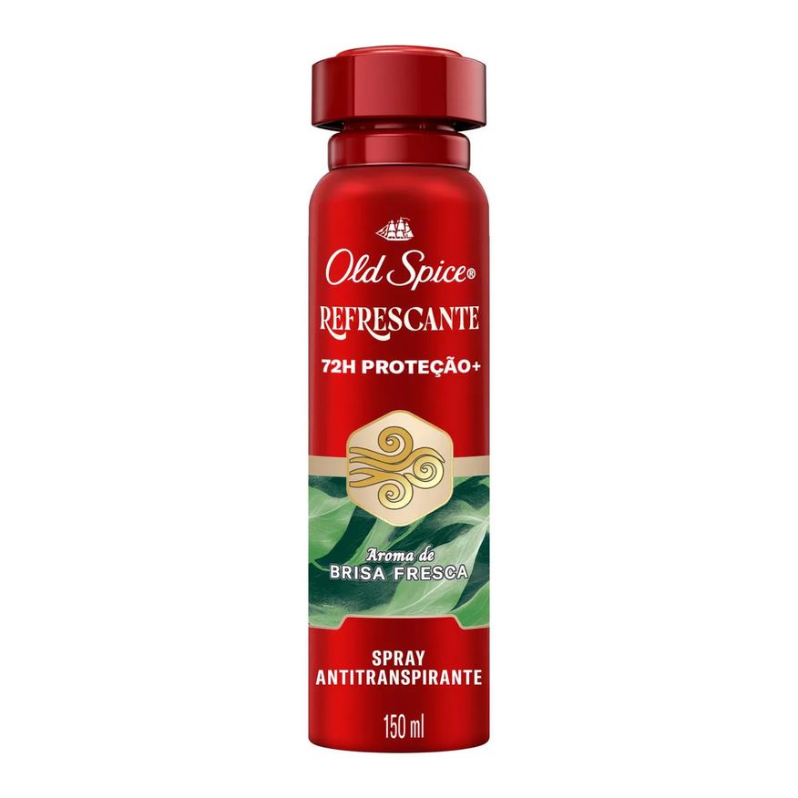 Old Spice Desodorante Antitranspirante Aerosol Refrescante Spray Masculino 72h 150ml