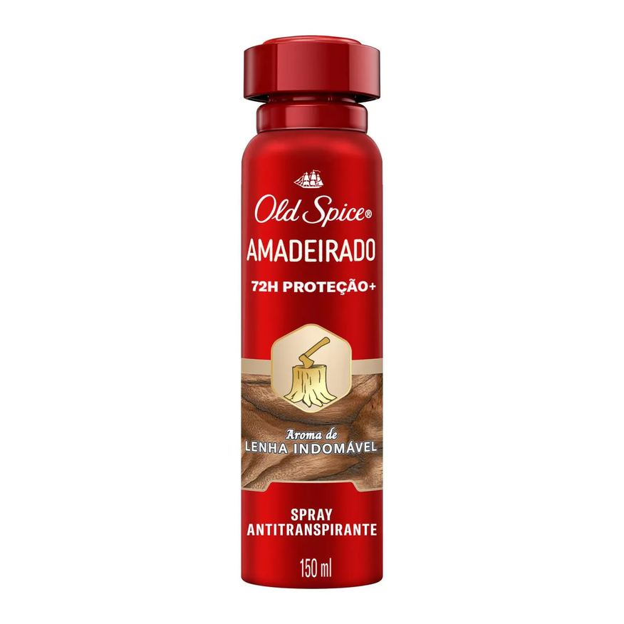 Old Spice Desodorante Antitranspirante Aerosol Amadeirado Masculino 72h 150ml