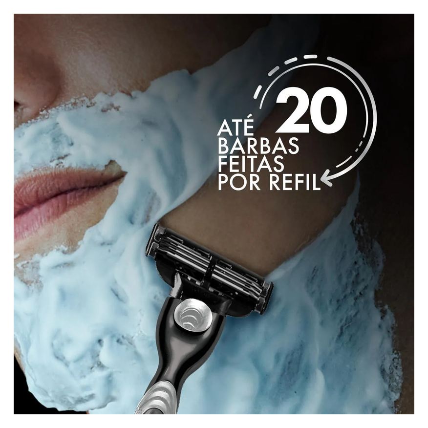 Gillette Refil para Aparelho de Barbear Mach3 Carbono 2 cargas