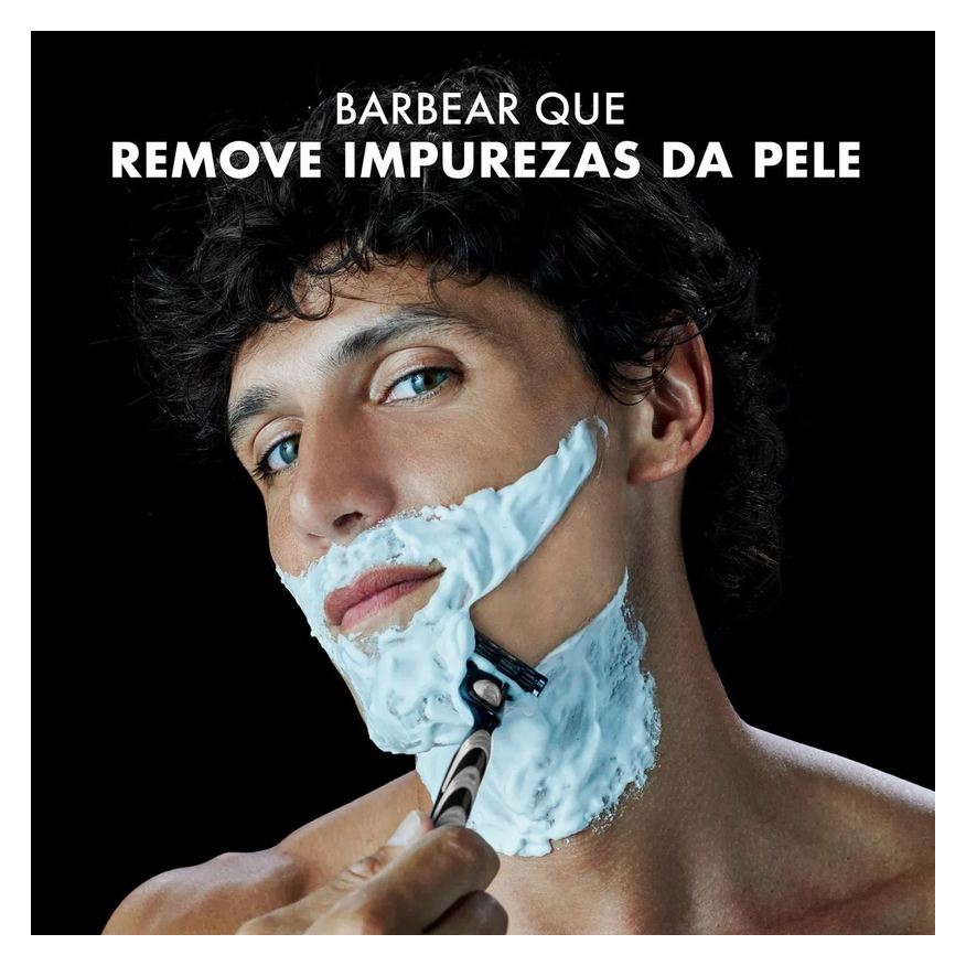Gillette Carga para Aparelho de Barbear Descartável Mach3 Carbono Carvão Ativado 8 unidades