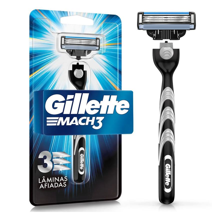 Gillette Aparelho de Barbear Mach3 com 1 Unidade