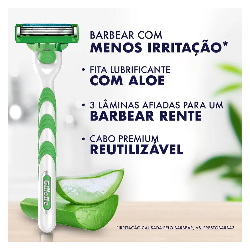 Gillette Carga para Aparelho de Barbear Mach3 Sensitive com 2 unidades
