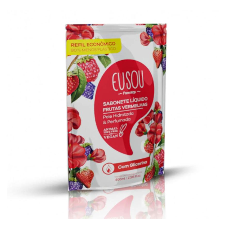 Parentex Sabonete Líquido Eu Sou Frutas Vermelhas Refil 400ml