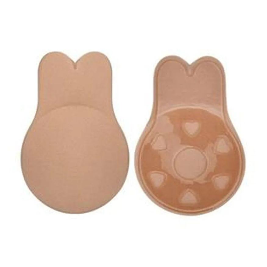 ShopMix Sutiã Adesivo Levanta Seio Invisible Pushup Orelha de Coelho Bege Tamanho L/Xl