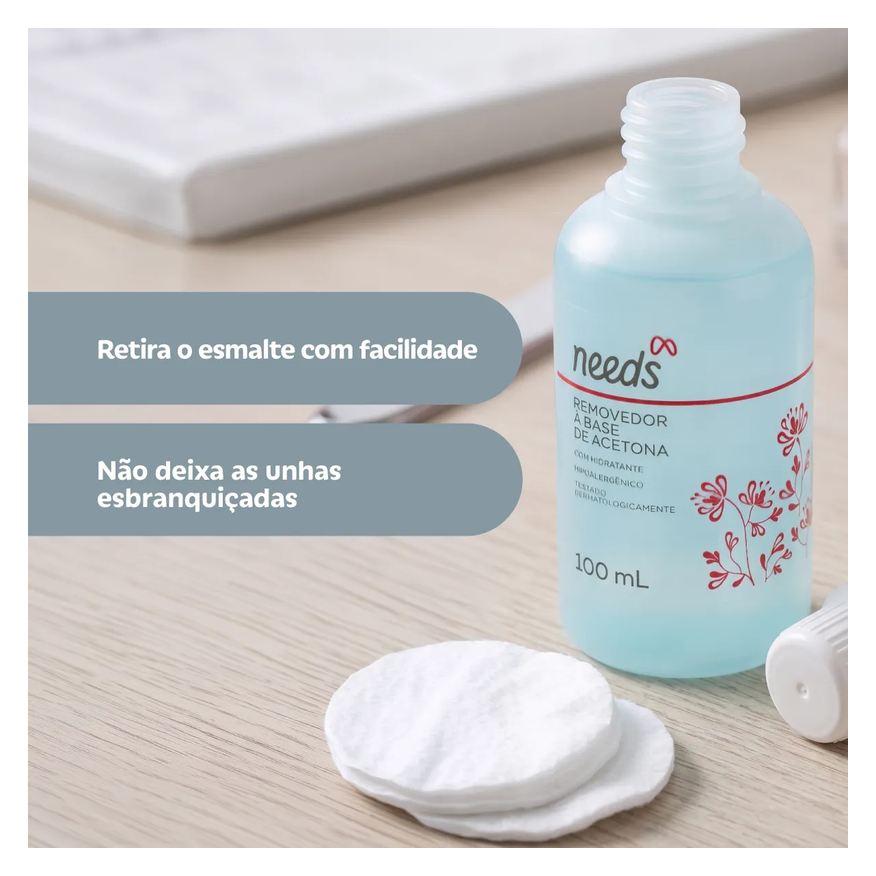 Needs Removedor de Esmalte com Acetona 100ml