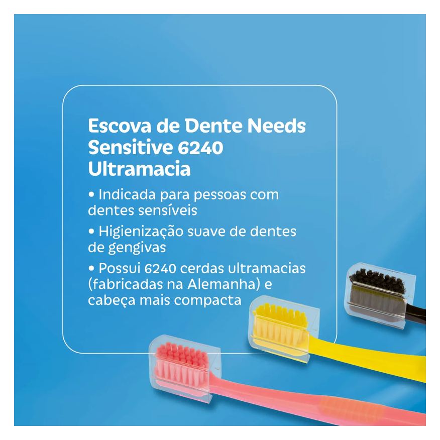 Needs Escova de Dente Sensitive 6240 Ultramacia 3 Unidades