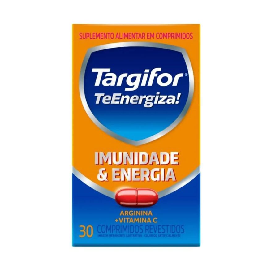 Vitamina C 500mg + Arginina 500mg Targifor Te Energiza Imunidade E Energia 30 Comprimidos