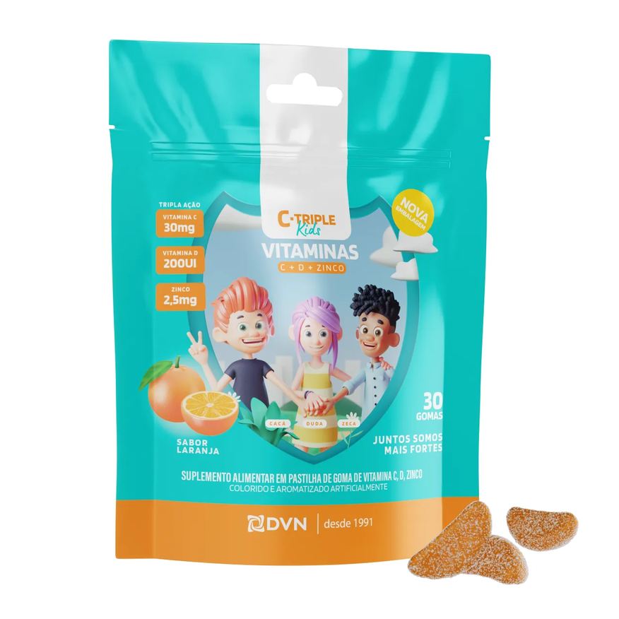 C-Triple Polivitamínico Kids Infantil 30 gomas