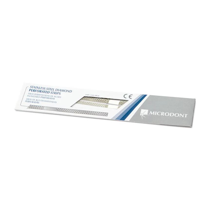 Microdont Tira de Lixa de Aço Diamond Strip 4Mm Média 6 Und.