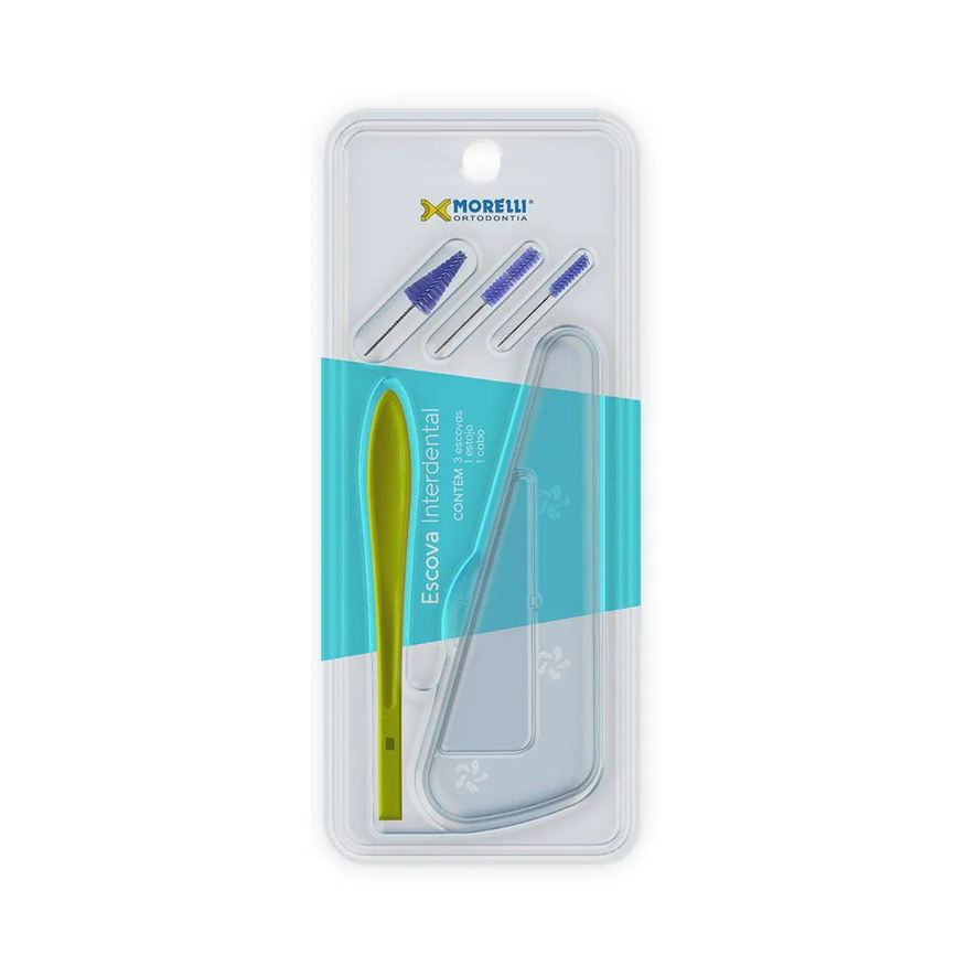 Morelli Escova Interdental com Estojo e Refis P M G Amarela