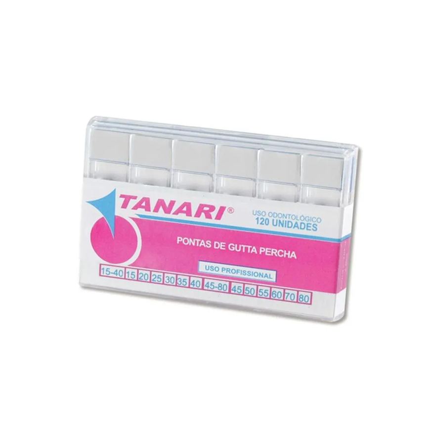 Tanari Pontas de Guta Percha Calibrada com 120 Unidades 40