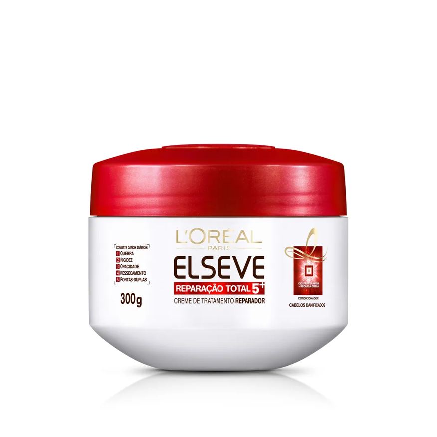 Elseve Creme de Tratamento L'Oréal Paris Reparação Total 5 Máscara Reparadora 5 Ações em 1 300g