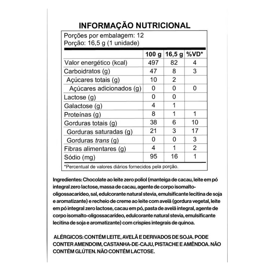 Luckau Barra Crunch ao Leite 16,5g