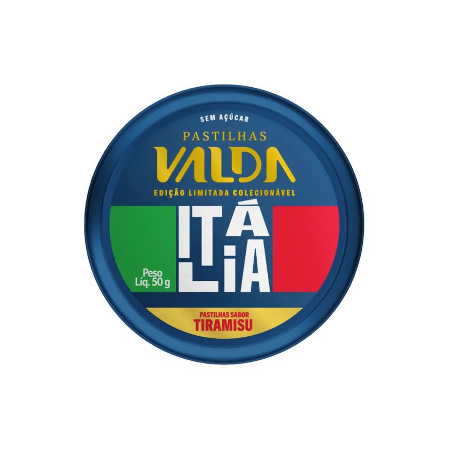 Valda Pastilha Edição Limitada Colecionável Campeões Italia Tiramissu