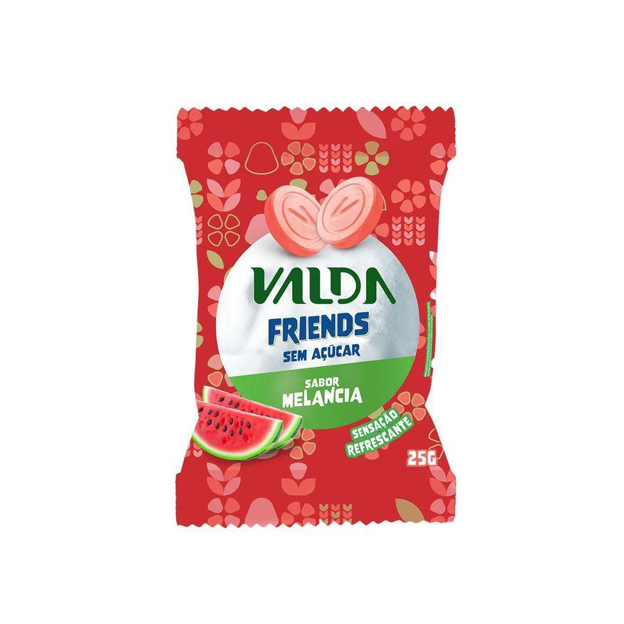 Valda Pastilhas Friends Melancia Sachê 25g