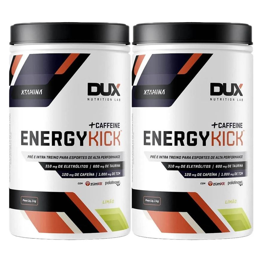 Dux Kit 2X Energy Kick + Caffeine - 1000g Limão - Nutrition