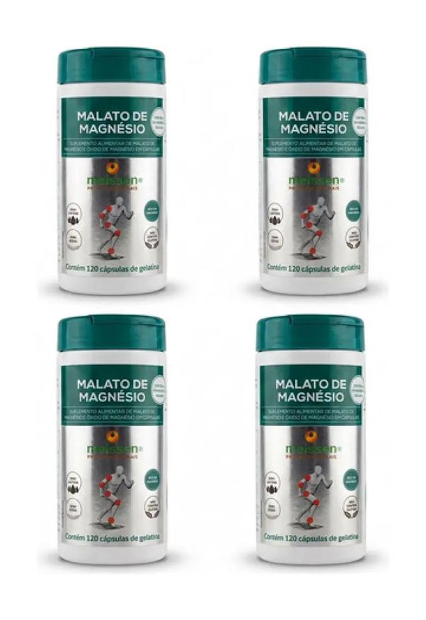 Meissen Kit 4 Malato de Magnesio 120 Capsulas
