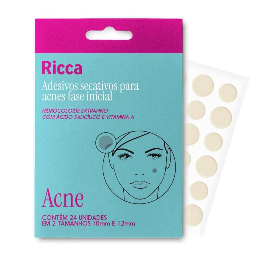Ricca Adesivos Secativos para Espinhas Controle Oleosidade