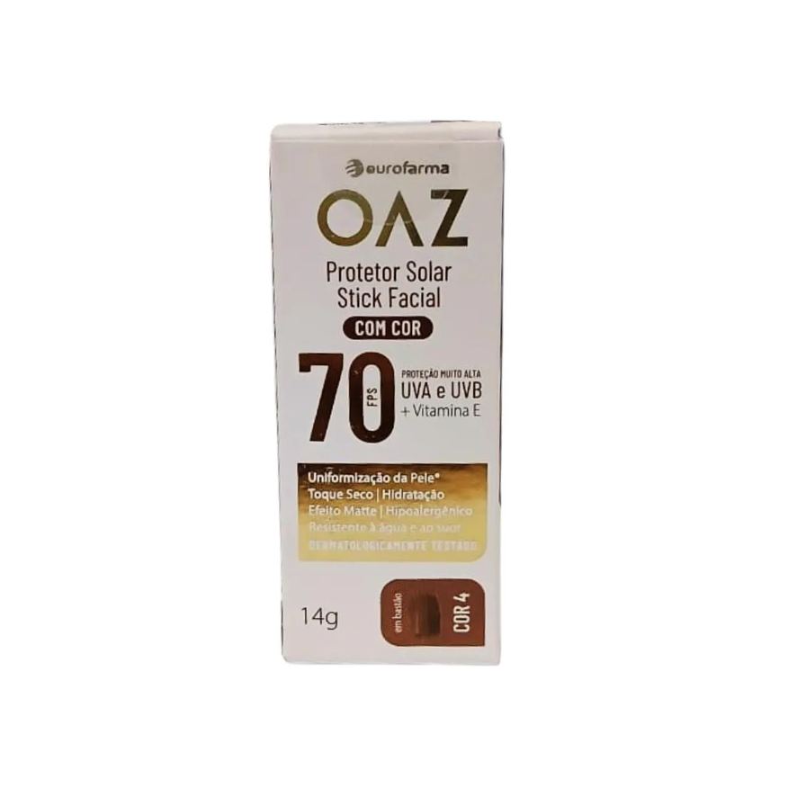Eurofarma Oaz Protetor Solar em Stick Facial com Cor Fps70 14ml - Cor 4