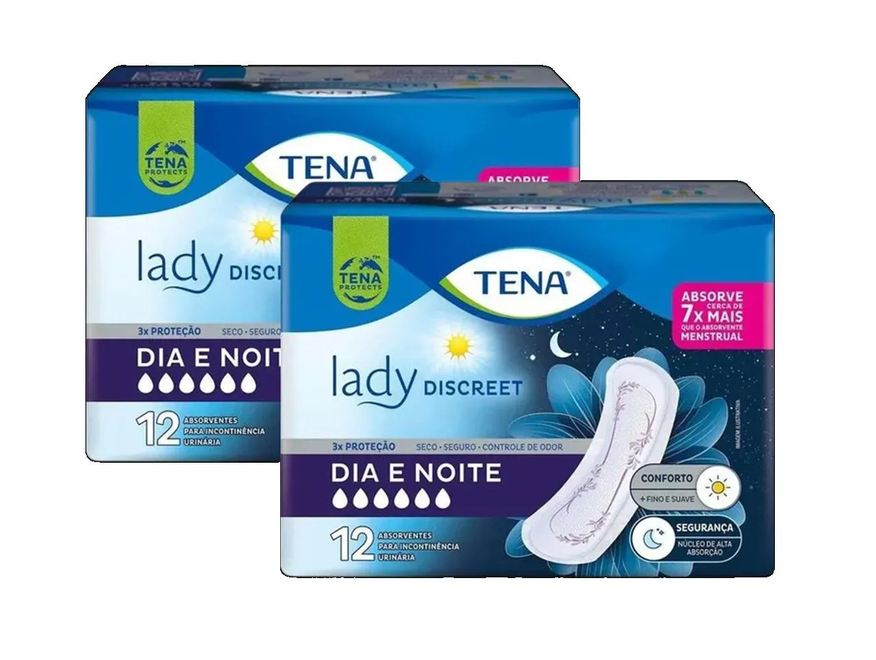 Tena Kit 3 Absorv Inconti Lady Discreet Dia e Noite 12Un