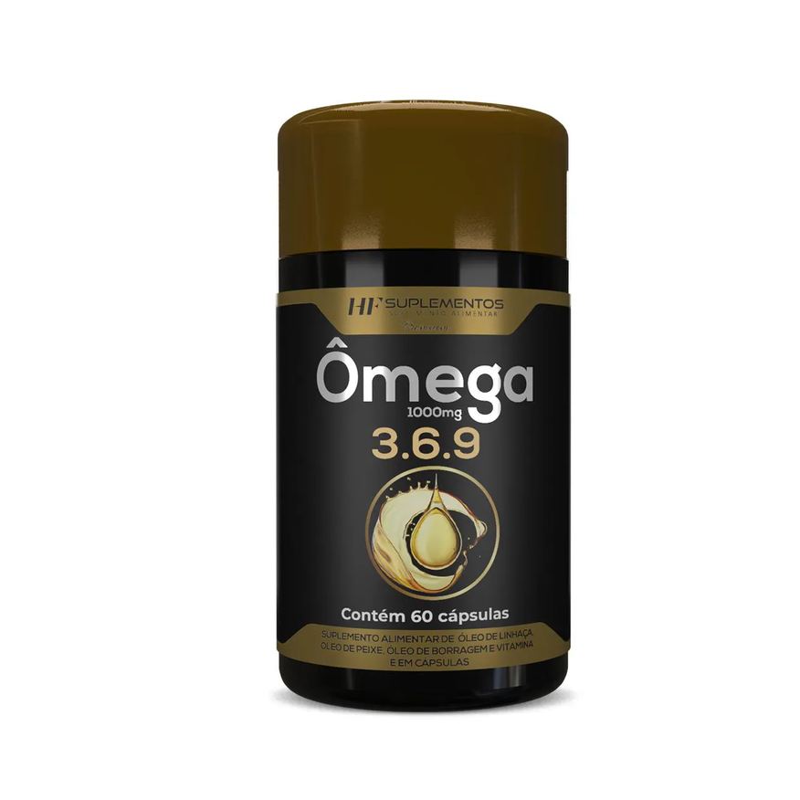 Hf Suplements Omega 3 6 9 60Caps Peixe Linhaça Borragem Hf Suplementos