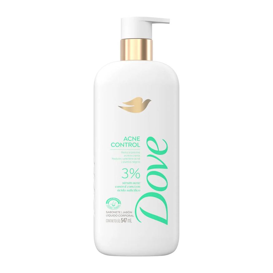 Dove Sabonete Líquido Acne Control Rosto e Corpo 547ml