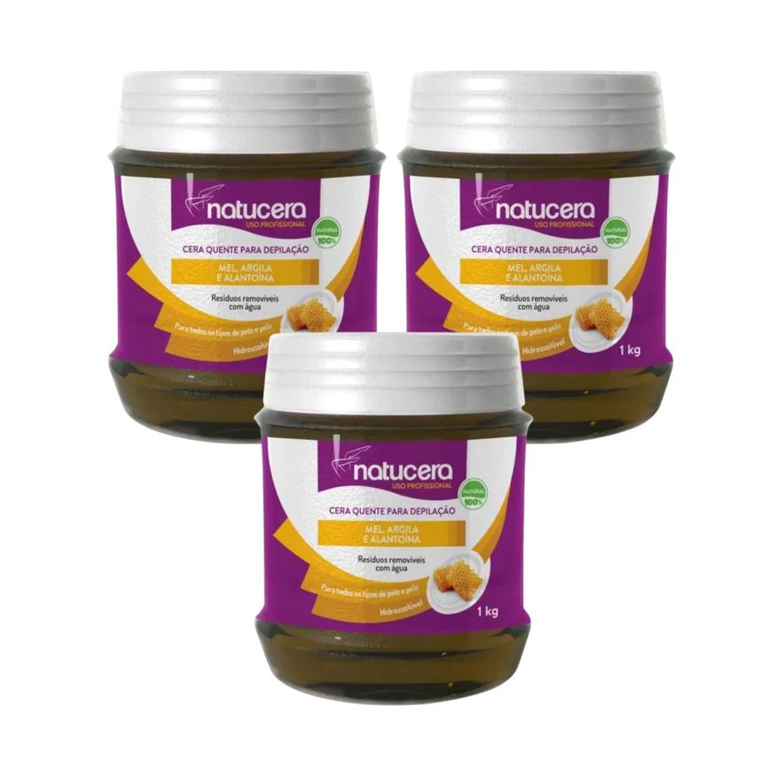 Natucera Kit C3 Cera Quente Depilatória Corporal
