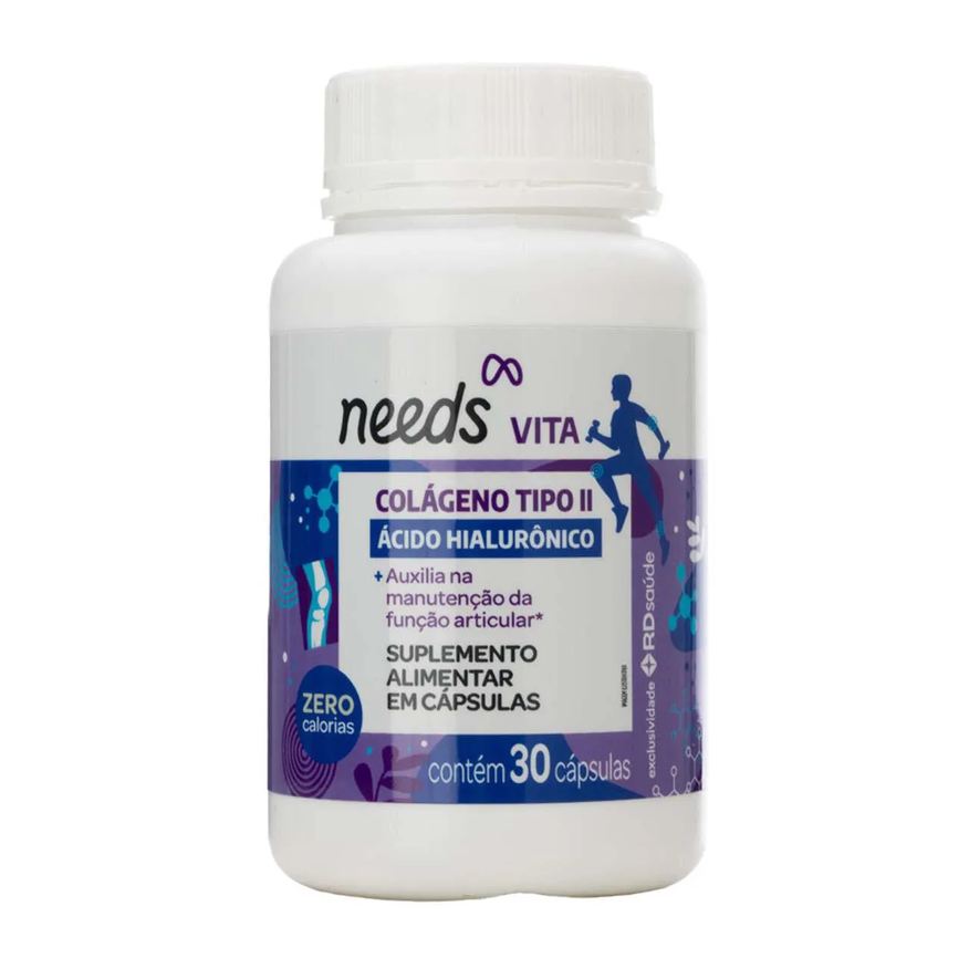Needs Colágeno Tipo 2 Vita + Ácido Hialurônico 30 cápsulas