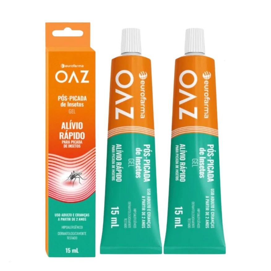 Kit 2 Unidade Gel Pos Picada Inseto 15ml Oaz Uso Diario