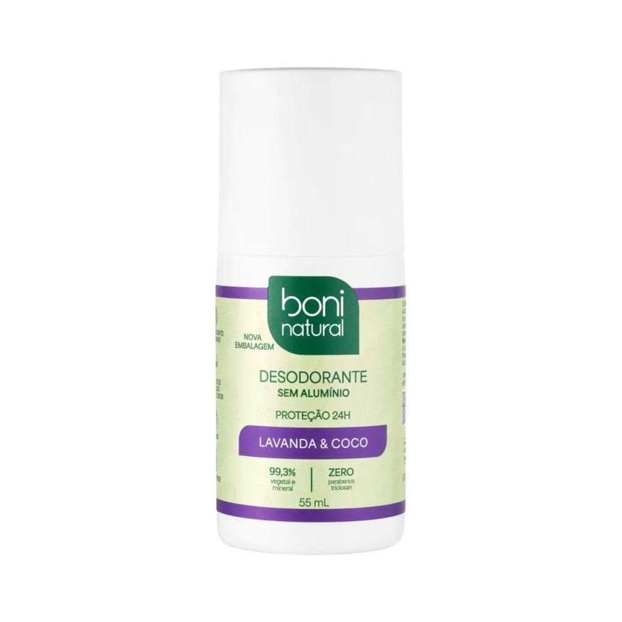 Boni Natural Desodorante Roll-On Coco e Lavanda 55ml