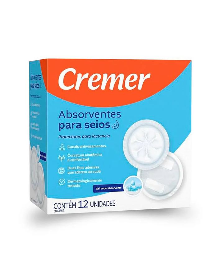 Cremer Absorventes para Seios com 12 Unidades