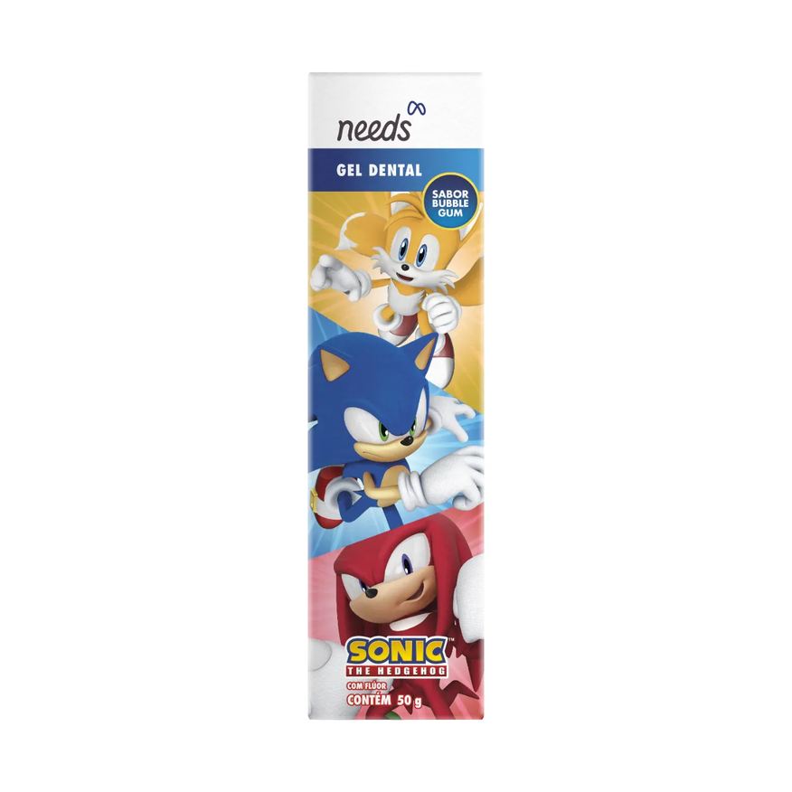 Needs Gel Dental Infantil Sonic Sabor Bubble Gum com Flúor 50g