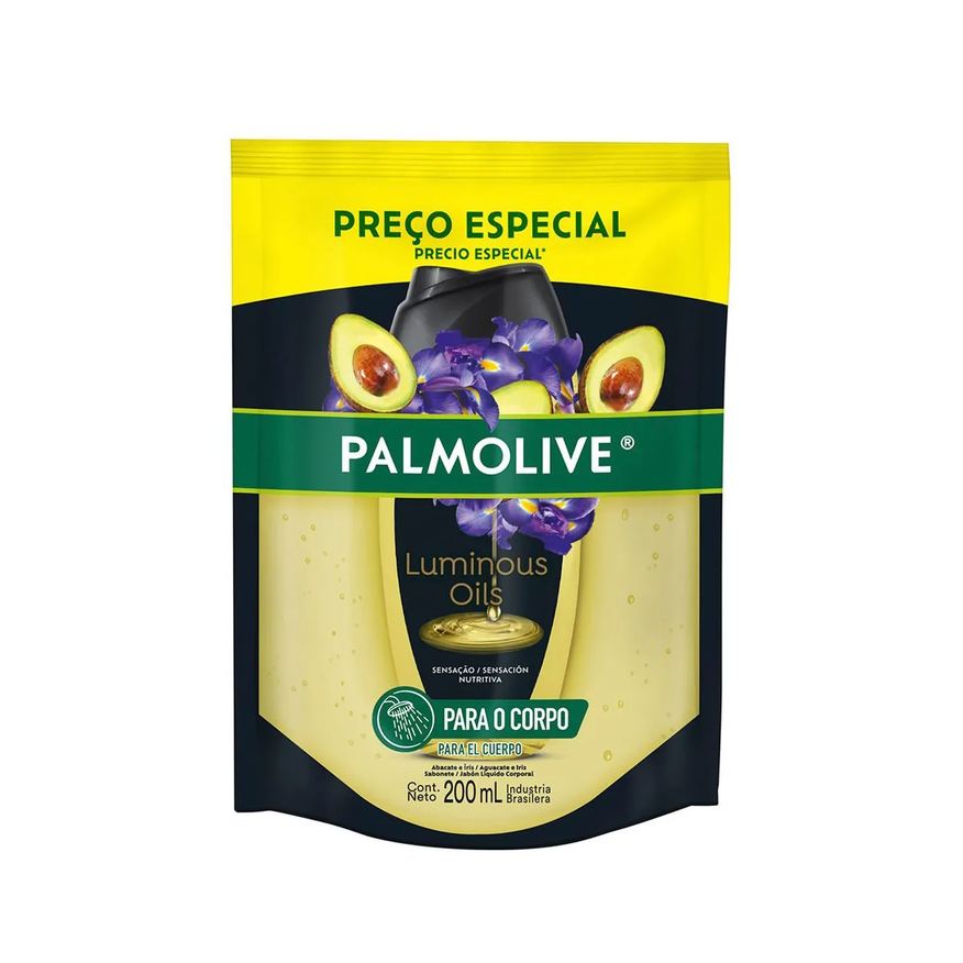 Palmolive Sabonete Líquido Corporal Luminous Oils Abacate & Iris Refill 200ml