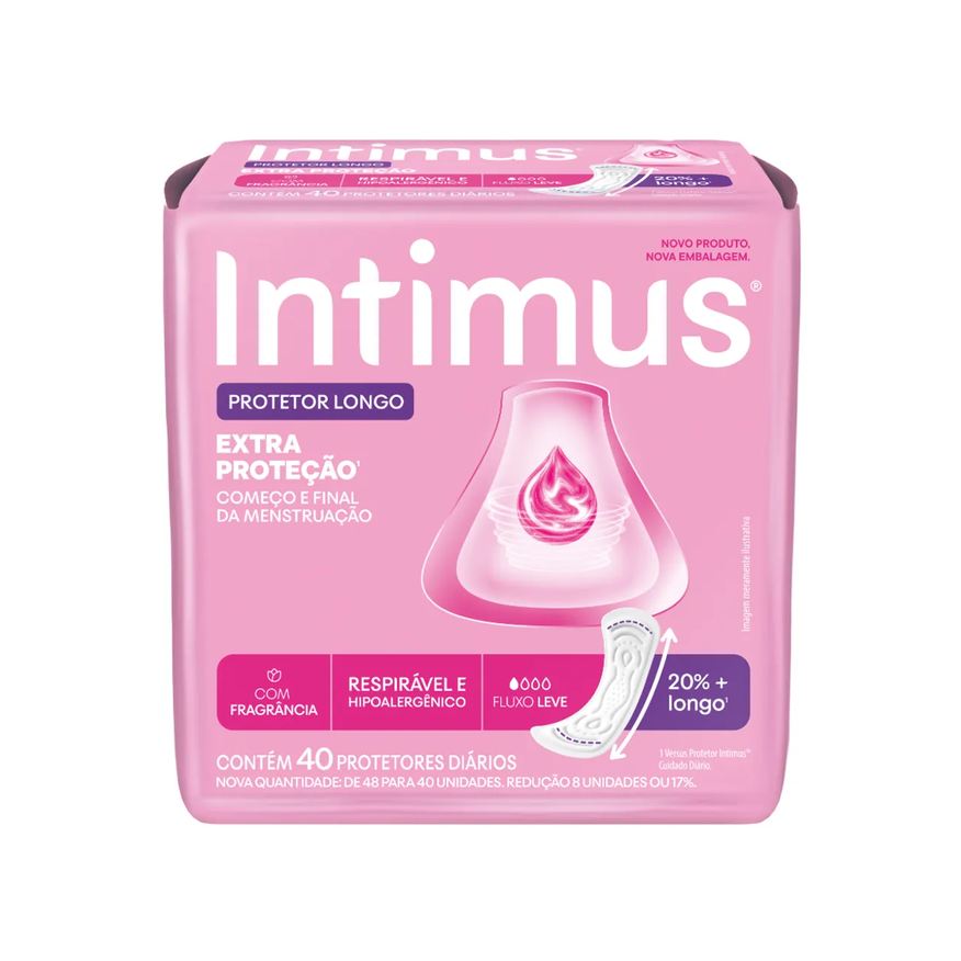 Diário Protetor Intimus Longo Extra Proteção 40 unidades