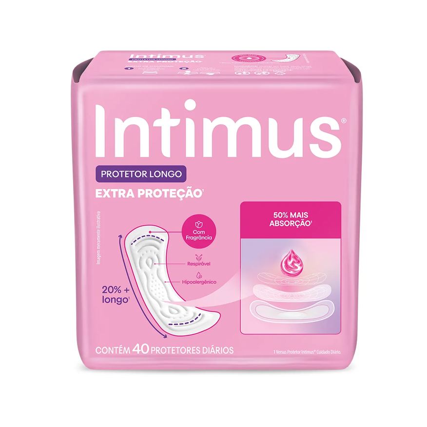 Diário Protetor Intimus Longo Extra Proteção 40 unidades