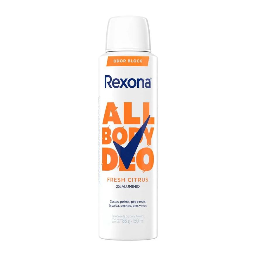Rexona Desodorante Corporal Aerossol All Body Deo Fresh Citrus 150ml