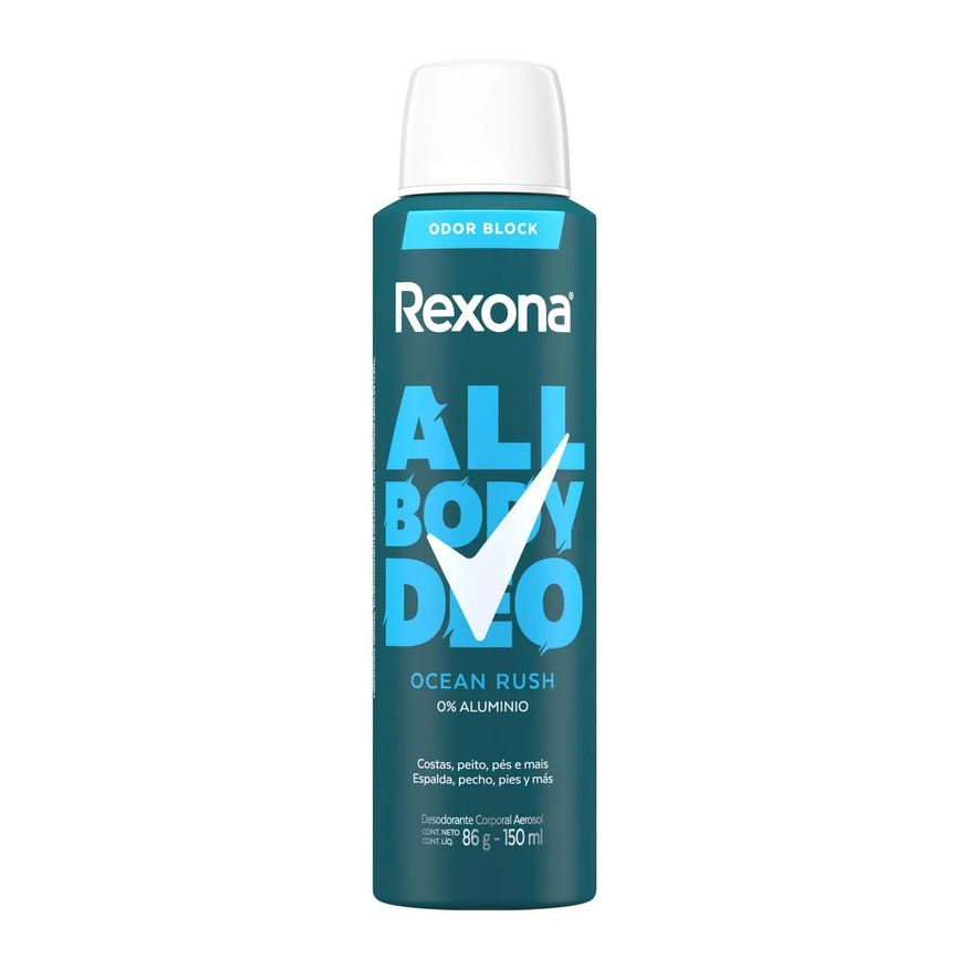 Rexona Desodorante Corporal Aerossol All Body Deo Ocean Rush 150ml