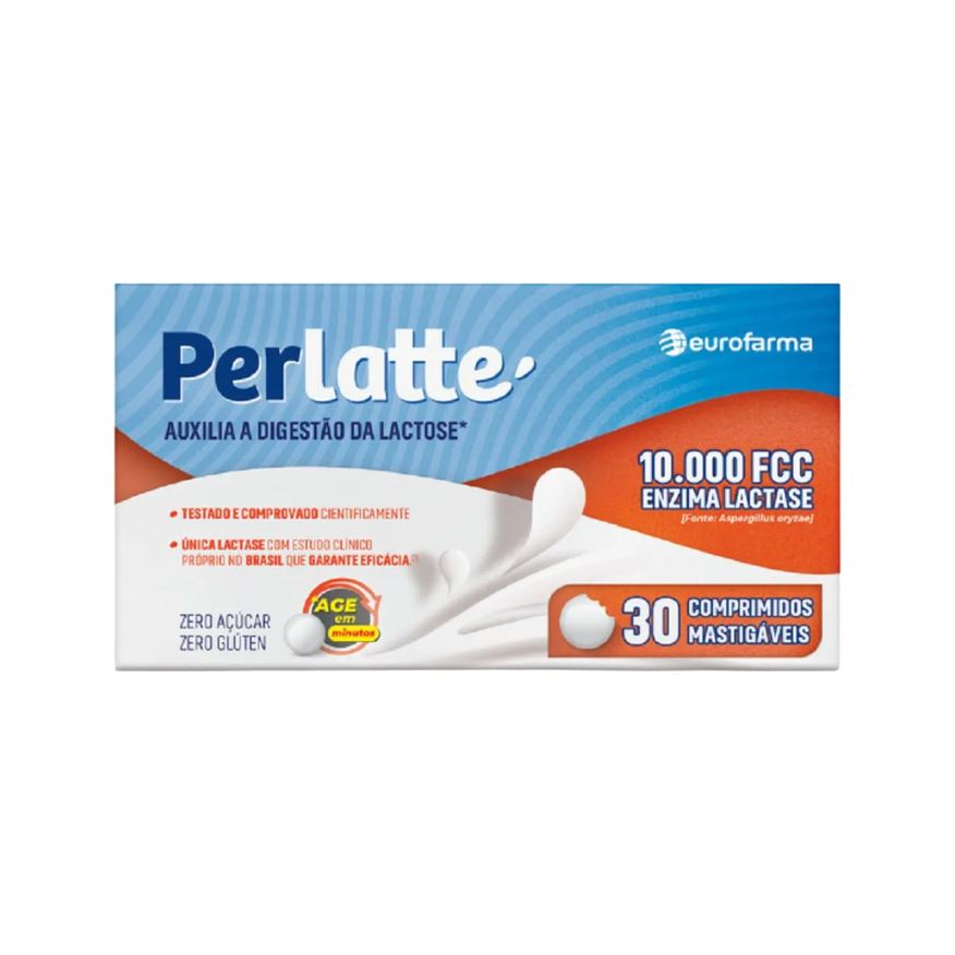 Perlatte Lactase 10000FCC 30 comprimidos mastigáveis