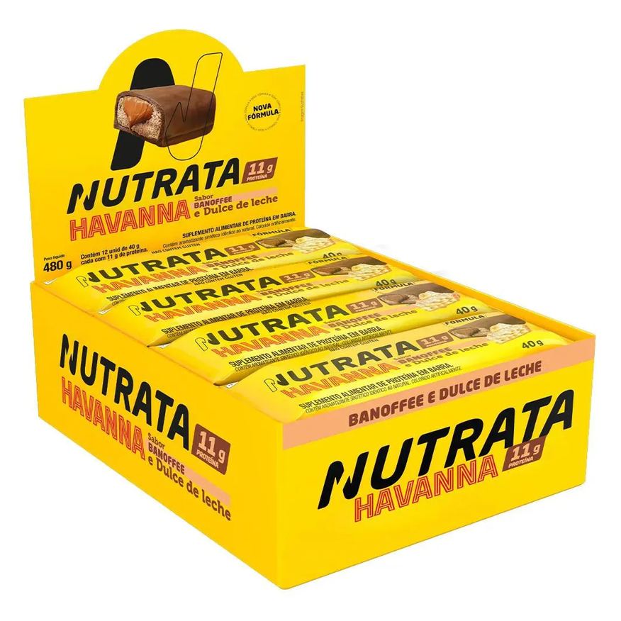 Nutrata Whey Grego Bar Havanna Barra de Proteína 12Un - Banoffee