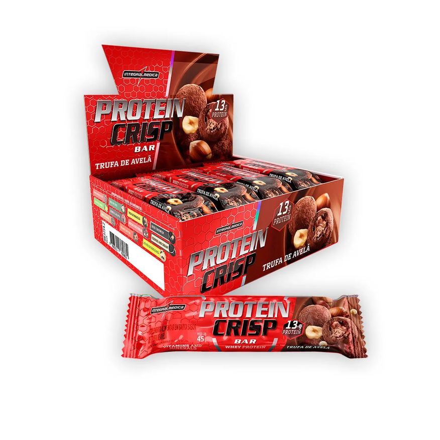 Integralmédica Barra Proteína Crisp Integral Medica Trufa Avelã 45g 12Und