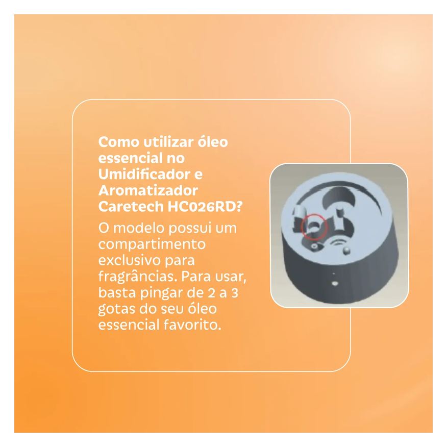 Umidificador e Aromatizador de Ar Infantil Caretech HC026RD 2,1L